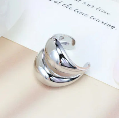 Wholesale Jewelry Basic Irregular 304 Stainless Steel Open Rings