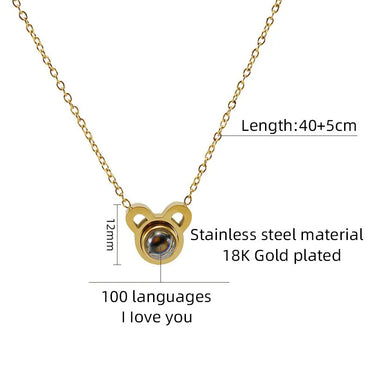 Wholesale Jewelry Basic Modern Style Classic Style Animal 304 Stainless Steel 18K Gold Plated Plating Pendant Necklace