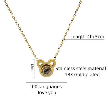 Wholesale Jewelry Basic Modern Style Classic Style Animal 304 Stainless Steel 18K Gold Plated Plating Pendant Necklace