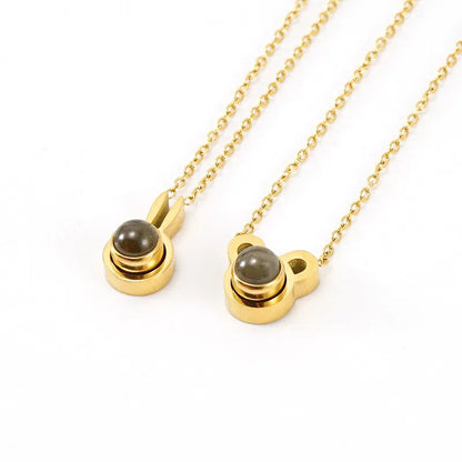 Wholesale Jewelry Basic Modern Style Classic Style Animal 304 Stainless Steel 18K Gold Plated Plating Pendant Necklace