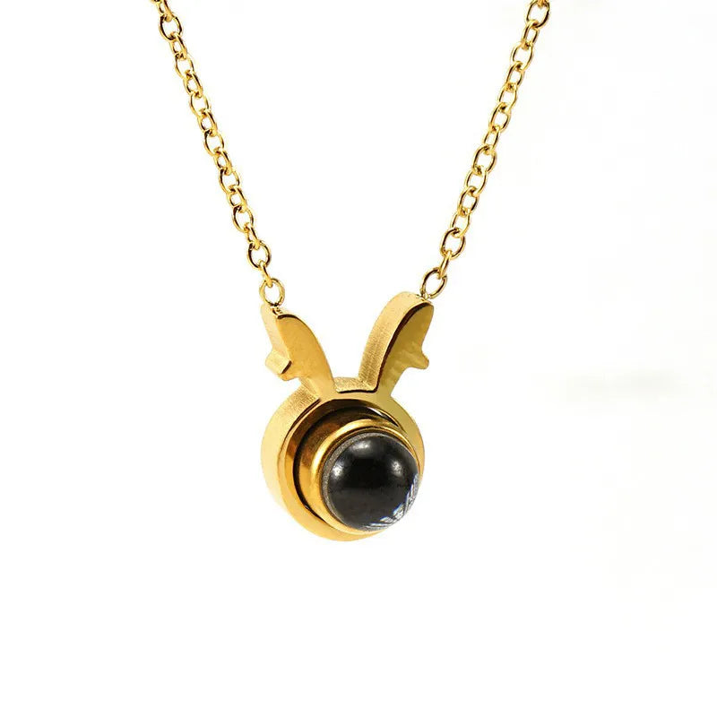 Wholesale Jewelry Basic Modern Style Classic Style Animal 304 Stainless Steel 18K Gold Plated Plating Pendant Necklace