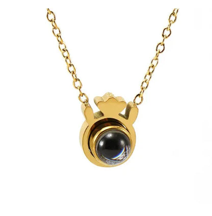 Wholesale Jewelry Basic Modern Style Classic Style Animal 304 Stainless Steel 18K Gold Plated Plating Pendant Necklace