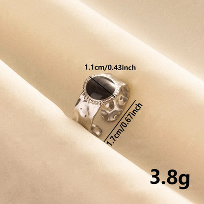 Wholesale Jewelry Basic Modern Style Classic Style Geometric Round 304 Stainless Steel 18K Gold Plated Polishing Enamel Open Rings