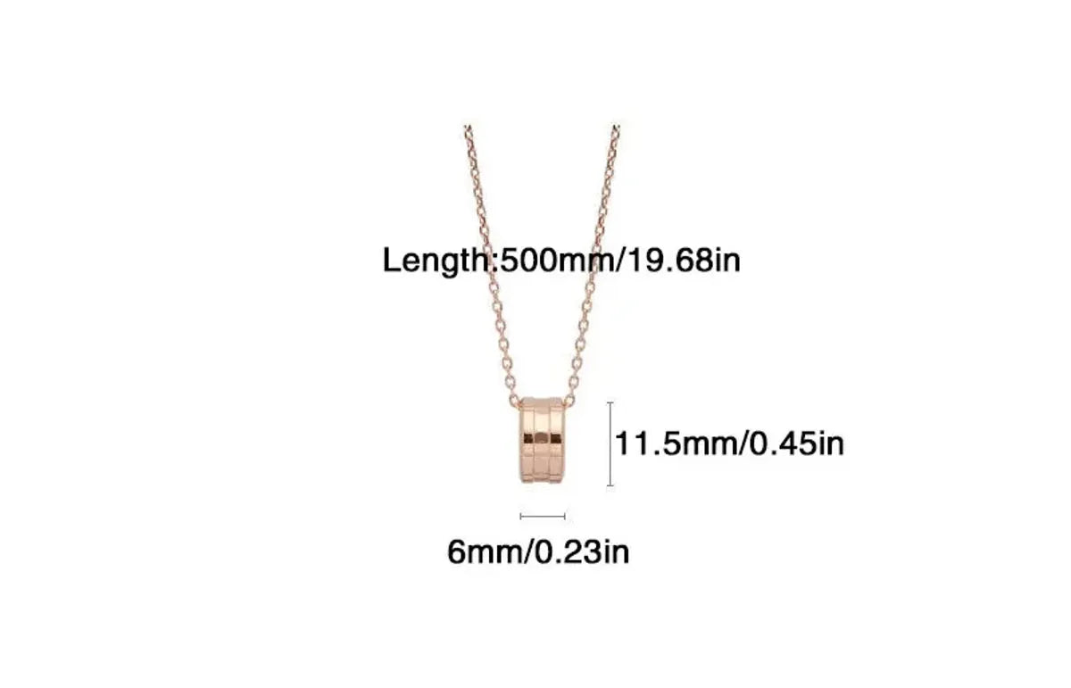 Wholesale Jewelry Basic Modern Style Classic Style Geometric Round Titanium Steel Zircon Plating Inlay Pendant Necklace