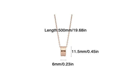 Wholesale Jewelry Basic Modern Style Classic Style Geometric Round Titanium Steel Zircon Plating Inlay Pendant Necklace