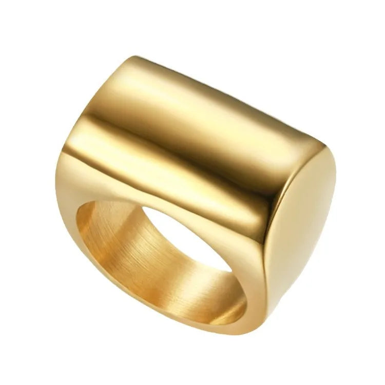 Wholesale Jewelry Basic Modern Style Classic Style Geometric Titanium Steel Plating Rings