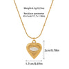 Wholesale Jewelry Basic Modern Style Classic Style Heart Shape Titanium Steel Shell Fritillary 18K Gold Plated Plating Inlay Pendant Necklace