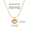 Wholesale Jewelry Basic Modern Style Classic Style Heart Shape Titanium Steel Shell Fritillary 18K Gold Plated Plating Inlay Pendant Necklace