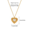 Wholesale Jewelry Basic Modern Style Classic Style Heart Shape Titanium Steel Shell Fritillary 18K Gold Plated Plating Inlay Pendant Necklace