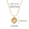 Wholesale Jewelry Basic Modern Style Classic Style Heart Shape Titanium Steel Shell Fritillary 18K Gold Plated Plating Inlay Pendant Necklace