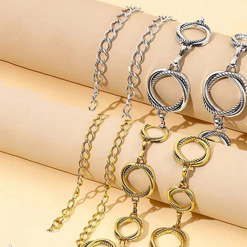 Wholesale Jewelry Basic Modern Style Solid Color Round Alloy Waist Chain