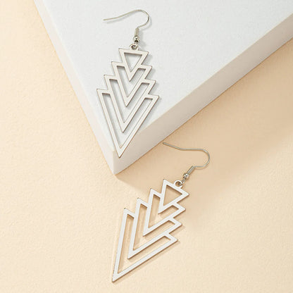 Wholesale Jewelry Basic Rhombus Alloy Irregular Plating Drop Earrings