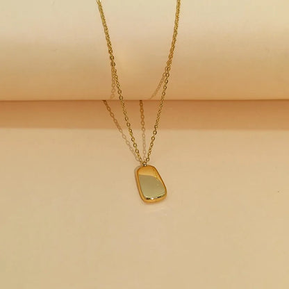 Wholesale Jewelry Basic Simple Style Classic Style Geometric 304 Stainless Steel 18K Gold Plated Pendant Necklace