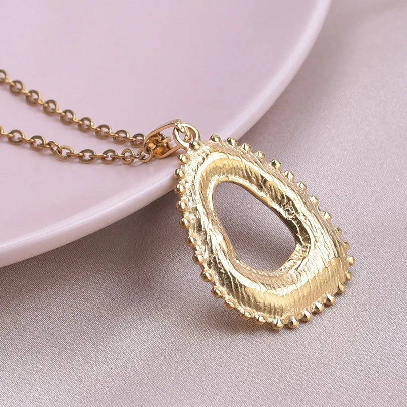 Wholesale Jewelry Basic Simple Style Classic Style Irregular 304 Stainless Steel 18K Gold Plated Plating Pendant Necklace