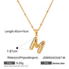 Wholesale Jewelry Basic Simple Style Classic Style Letter 304 Stainless Steel 18K Gold Plated Plating Pendant Necklace