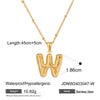 Wholesale Jewelry Basic Simple Style Classic Style Letter 304 Stainless Steel 18K Gold Plated Plating Pendant Necklace