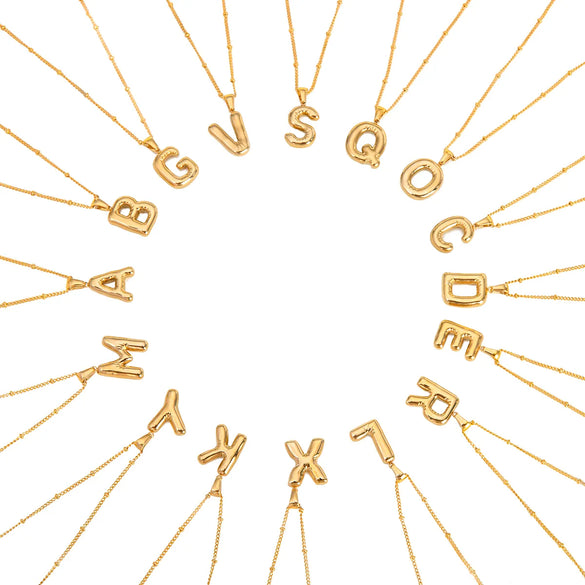 Wholesale Jewelry Basic Simple Style Classic Style Letter 304 Stainless Steel 18K Gold Plated Plating Pendant Necklace