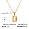 Wholesale Jewelry Basic Simple Style Classic Style Letter 304 Stainless Steel 18K Gold Plated Plating Pendant Necklace