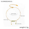 Wholesale Jewelry Basic Simple Style Classic Style Round 304 Stainless Steel Rhinestones 18K Gold Plated Plating Inlay Anklet