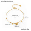 Wholesale Jewelry Basic Simple Style Classic Style Round 304 Stainless Steel Rhinestones 18K Gold Plated Plating Inlay Anklet