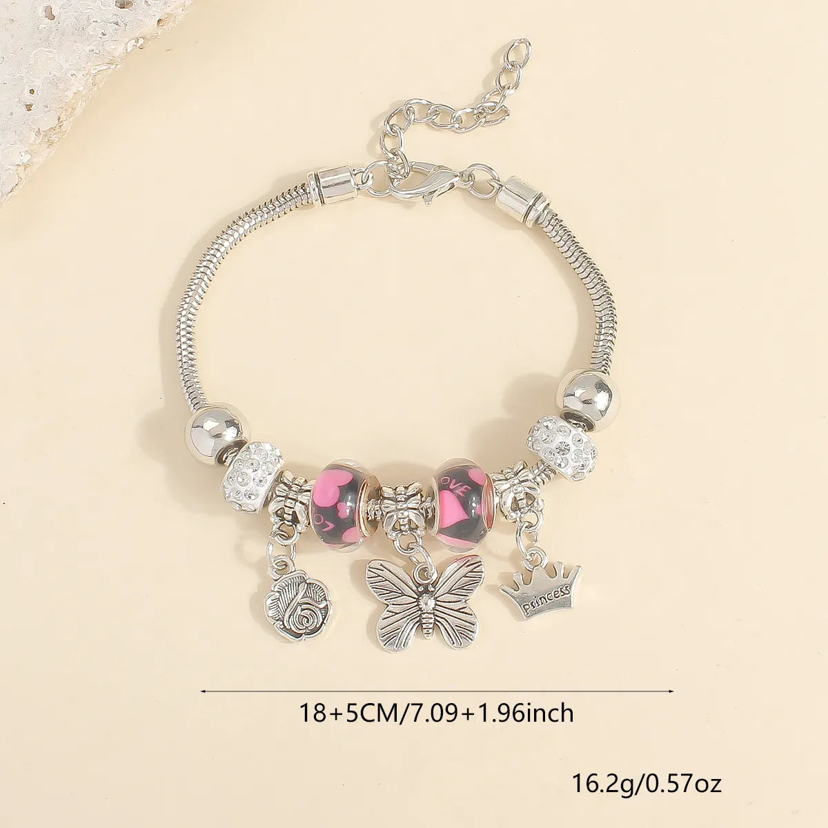 Wholesale Jewelry Basic Simple Style Classic Style Star Heart Shape Crown Alloy Beaded Bracelets