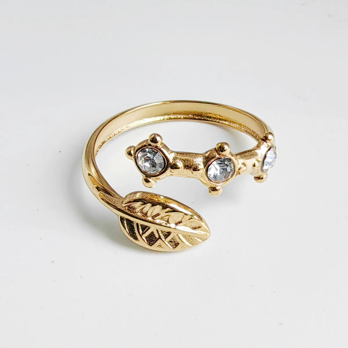 Wholesale Jewelry Basic Simple Style Commute Devil'S Eye Cat Butterfly 304 Stainless Steel Rhinestones 18K Gold Plated Inlay Adjustable Ring Open Rings