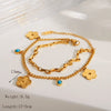 Wholesale Jewelry Basic Simple Style Commute Geometric Star Flower 304 Stainless Steel 18K Gold Plated Bracelets Necklace