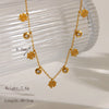 Wholesale Jewelry Basic Simple Style Commute Geometric Star Flower 304 Stainless Steel 18K Gold Plated Bracelets Necklace