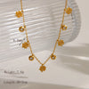 Wholesale Jewelry Basic Simple Style Commute Geometric Star Flower 304 Stainless Steel 18K Gold Plated Bracelets Necklace