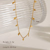 Wholesale Jewelry Basic Simple Style Commute Geometric Star Flower 304 Stainless Steel 18K Gold Plated Bracelets Necklace