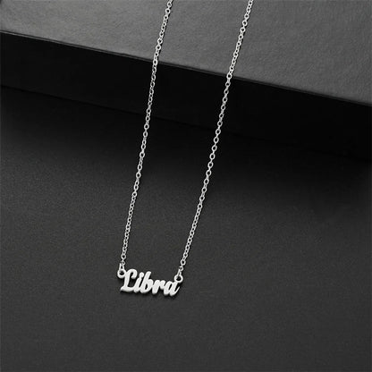 Wholesale Jewelry Basic Simple Style Commute Letter Constellation 201 Stainless Steel 18K Gold Plated Pendant Necklace