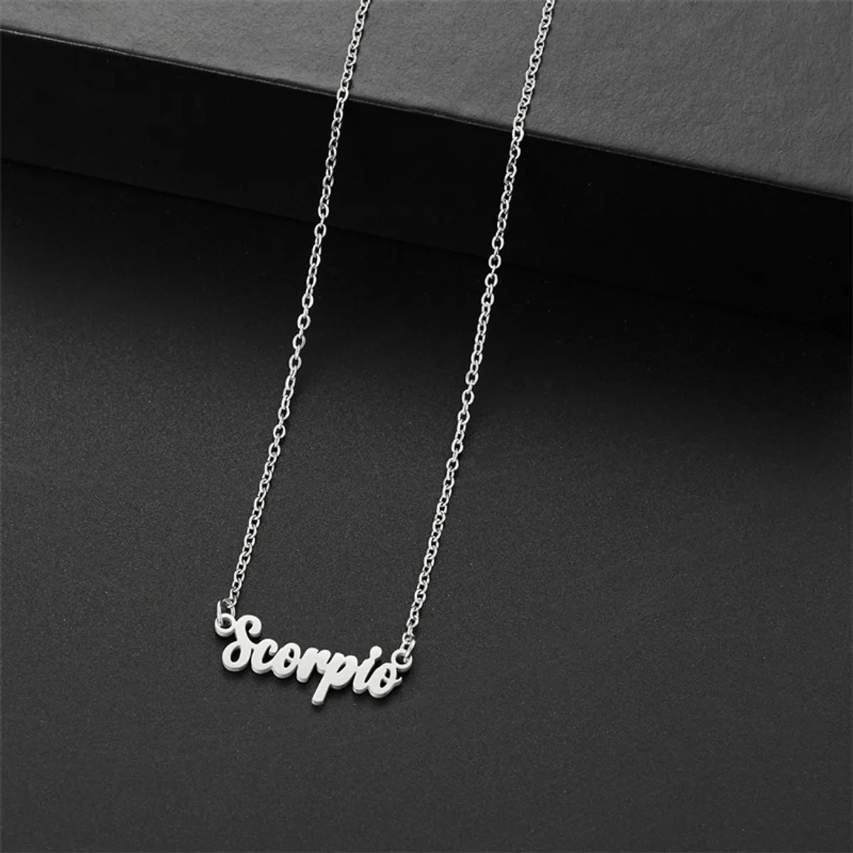 Wholesale Jewelry Basic Simple Style Commute Letter Constellation 201 Stainless Steel 18K Gold Plated Pendant Necklace