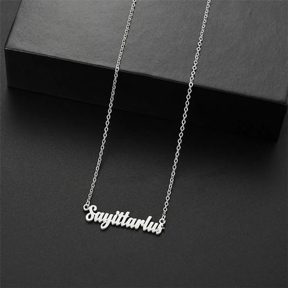 Wholesale Jewelry Basic Simple Style Commute Letter Constellation 201 Stainless Steel 18K Gold Plated Pendant Necklace