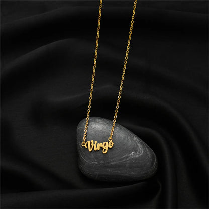 Wholesale Jewelry Basic Simple Style Commute Letter Constellation 201 Stainless Steel 18K Gold Plated Pendant Necklace