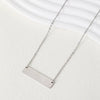 Wholesale Jewelry Basic Simple Style Geometric Customization Laser Engraving 201 Stainless Steel Plating Pendant Necklace Cable Chain
