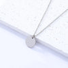 Wholesale Jewelry Basic Simple Style Round Customization Laser Engraving 201 Stainless Steel Plating Pendant Necklace Cable Chain