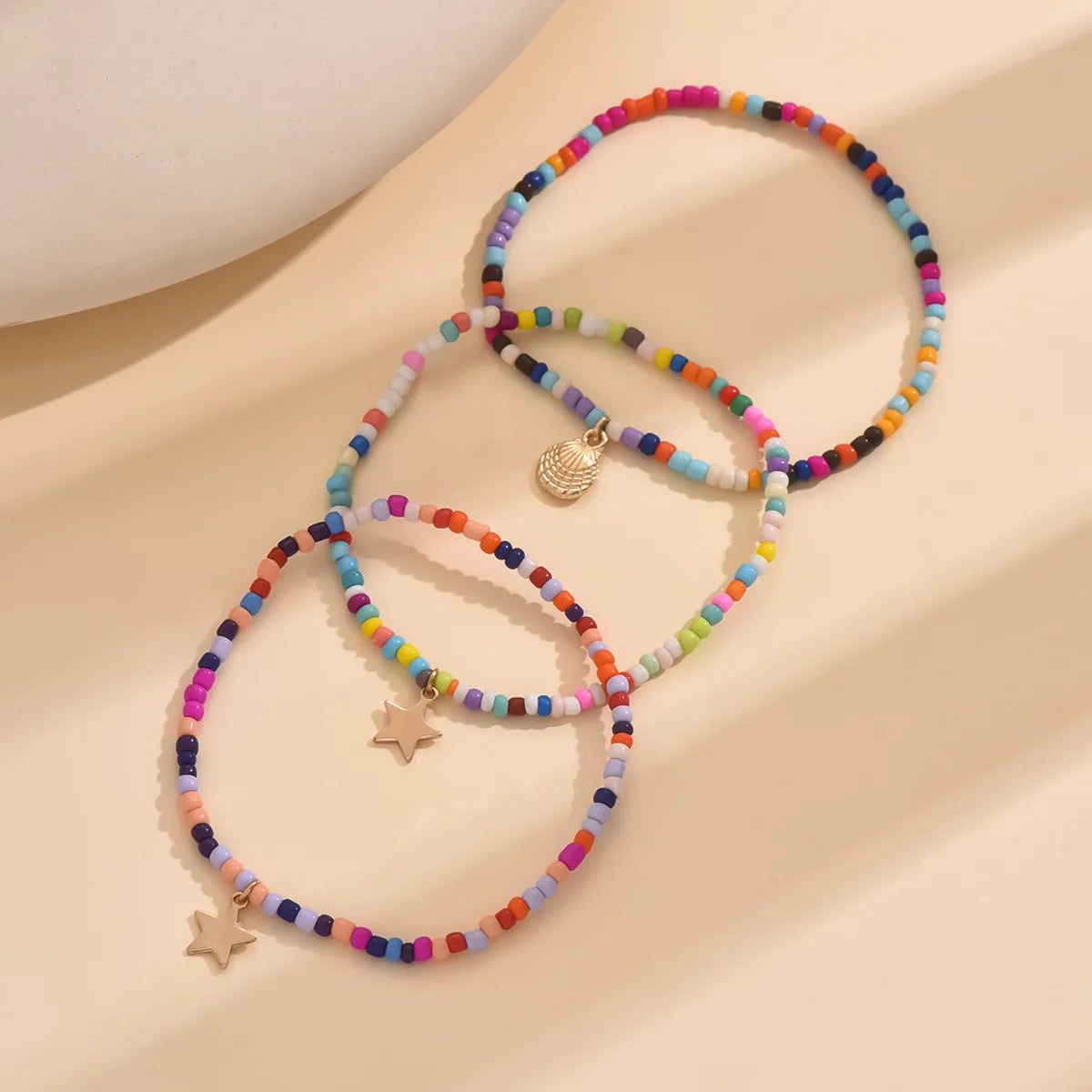 Wholesale Jewelry Basic Star Seed Bead Anklet