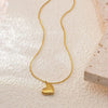 Wholesale Jewelry Basic Sweet Classic Style Heart Shape 304 Stainless Steel 18K Gold Plated Plating Pendant Necklace