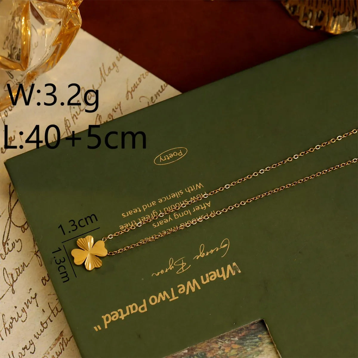 Wholesale Jewelry Beach Commute Flower Airplane 304 Stainless Steel 18K Gold Plated Pendant Necklace