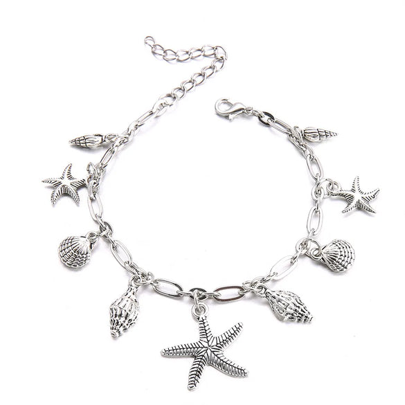Wholesale Jewelry Beach Simple Style Shell Alloy Anklet