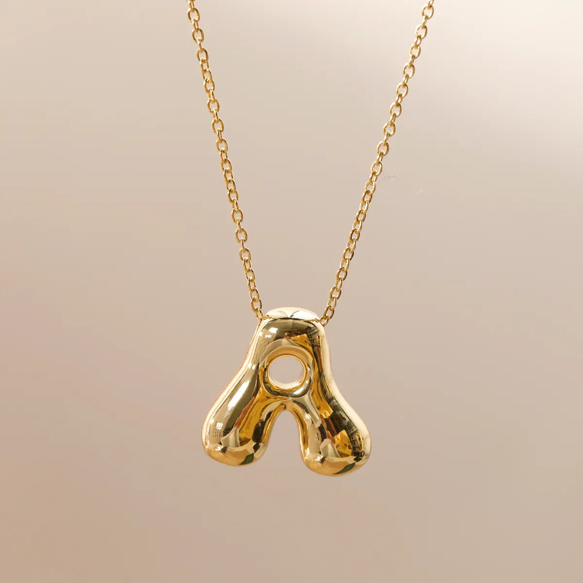 Wholesale Jewelry Beach Sweet Commute Letter 304 Stainless Steel 18K Gold Plated Chain Pendant Necklace