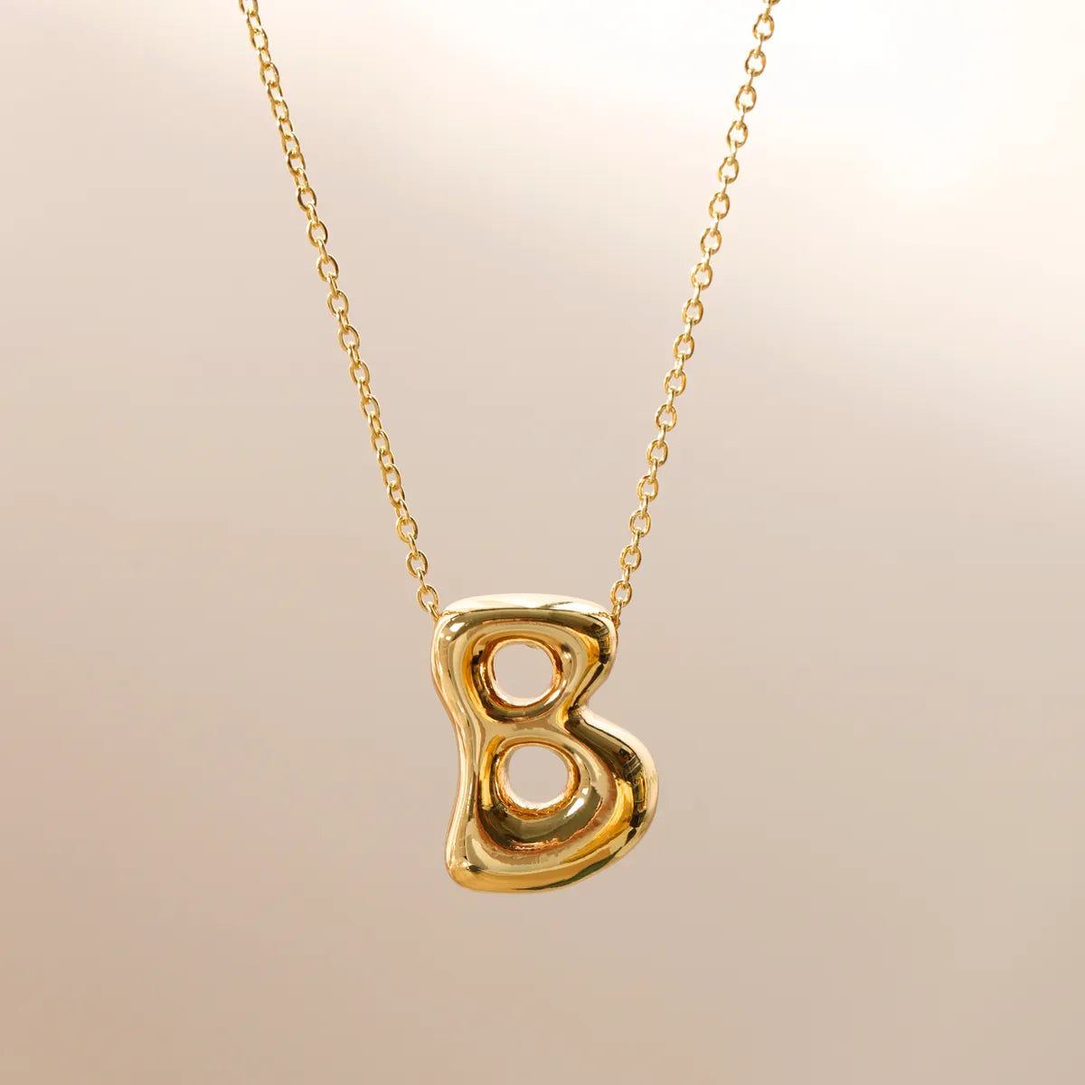 Wholesale Jewelry Beach Sweet Commute Letter 304 Stainless Steel 18K Gold Plated Chain Pendant Necklace