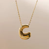 Wholesale Jewelry Beach Sweet Commute Letter 304 Stainless Steel 18K Gold Plated Chain Pendant Necklace