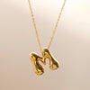 Wholesale Jewelry Beach Sweet Commute Letter 304 Stainless Steel 18K Gold Plated Chain Pendant Necklace