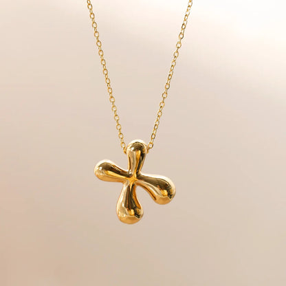 Wholesale Jewelry Beach Sweet Commute Letter 304 Stainless Steel 18K Gold Plated Chain Pendant Necklace