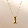 Wholesale Jewelry Beach Sweet Commute Letter 304 Stainless Steel 18K Gold Plated Chain Pendant Necklace