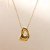 Wholesale Jewelry Beach Sweet Commute Letter 304 Stainless Steel 18K Gold Plated Chain Pendant Necklace