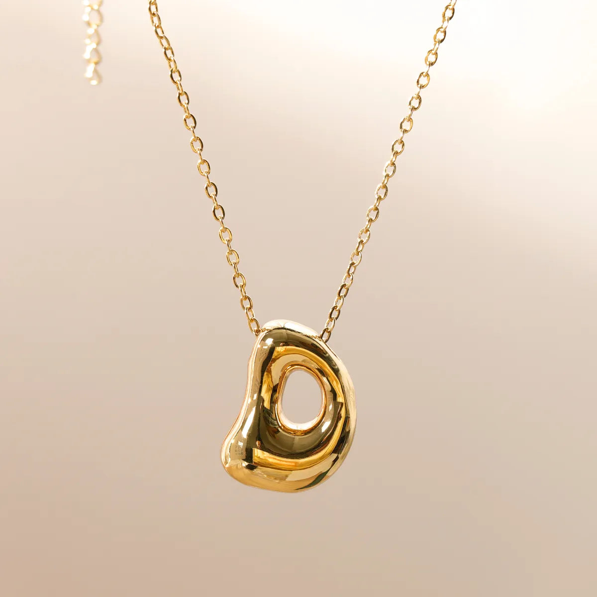 Wholesale Jewelry Beach Sweet Commute Letter 304 Stainless Steel 18K Gold Plated Chain Pendant Necklace