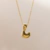 Wholesale Jewelry Beach Sweet Commute Letter 304 Stainless Steel 18K Gold Plated Chain Pendant Necklace