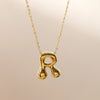 Wholesale Jewelry Beach Sweet Commute Letter 304 Stainless Steel 18K Gold Plated Chain Pendant Necklace